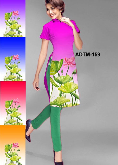 Vải áo dài cách tân in 3D mã số ADTM-159