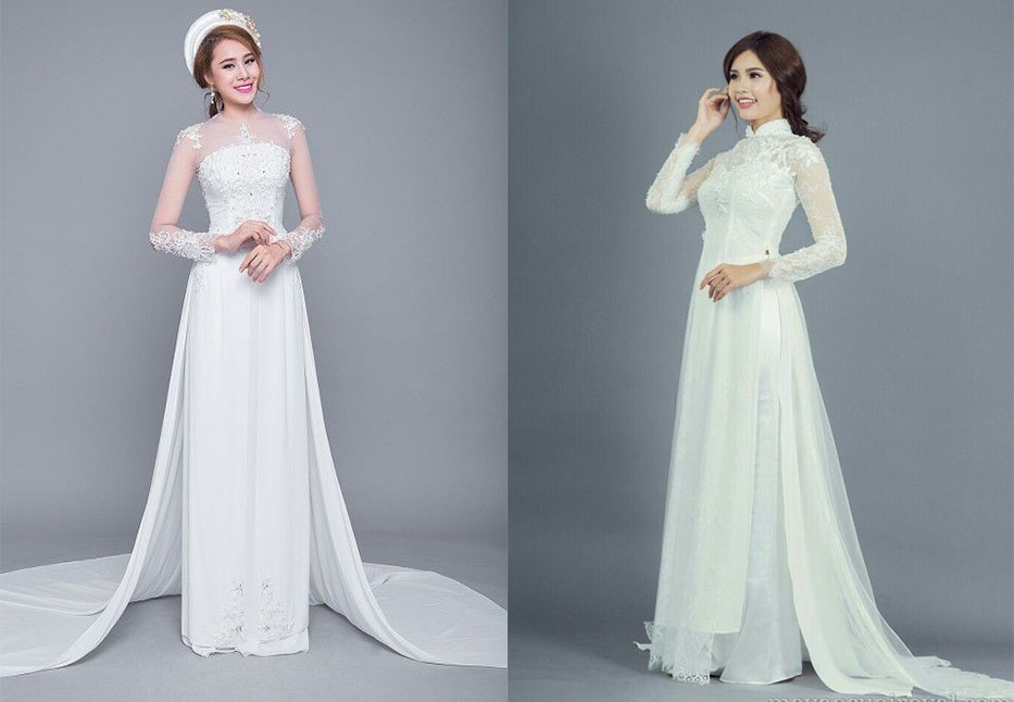 Top 20 mẫu áo dài cưới được cô dâu lựa chọn nhiều